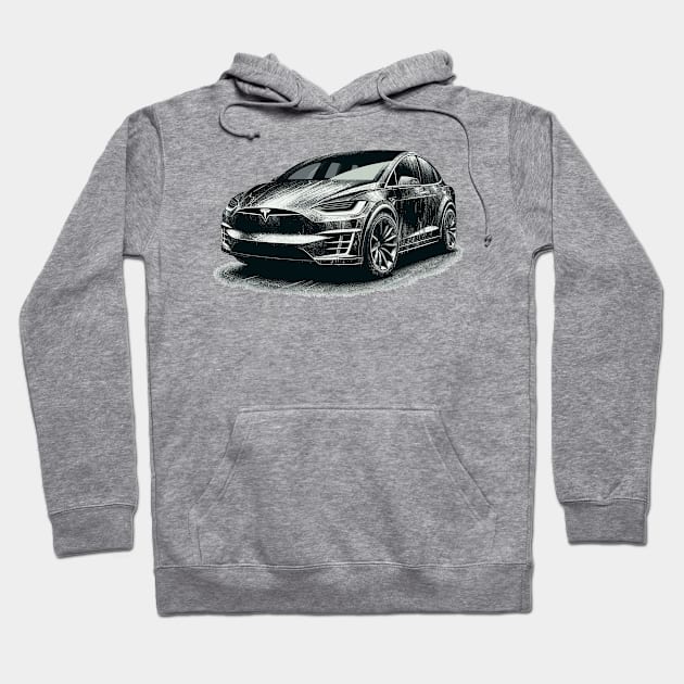 Tesla Model X Hoodie by Vehicles-Art